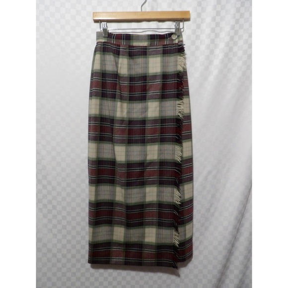 Talbots Dresses & Skirts - TALBOTS Vintage Wool Plaid Wrap Skirt | 4